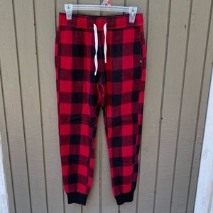 Hollister Black and Red Plaid Pajamas - XSmall